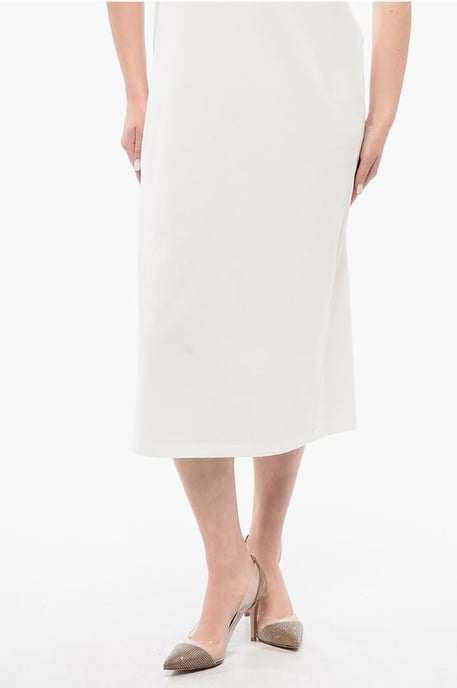 Vestido tipo camiseta de jersey de algodón en color blanco - Image 4