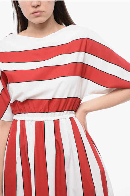 Vestido sin mangas SCULLY de rayas en blanco y rojo - Image 3