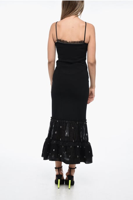 Vestido lencero con volantes en negro - Image 2