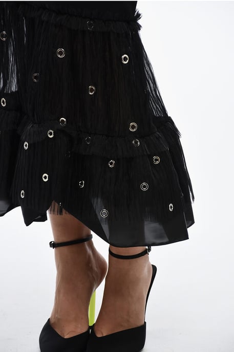 Vestido lencero con volantes en negro - Image 3