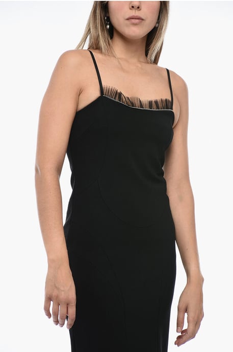Vestido lencero con volantes en negro - Image 4