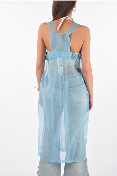 Vestido recto transparente sin mangas MM0 en azul - Image 2