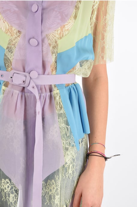 Vestido de encaje MM0 con cinturón en Multicolor - Image 3