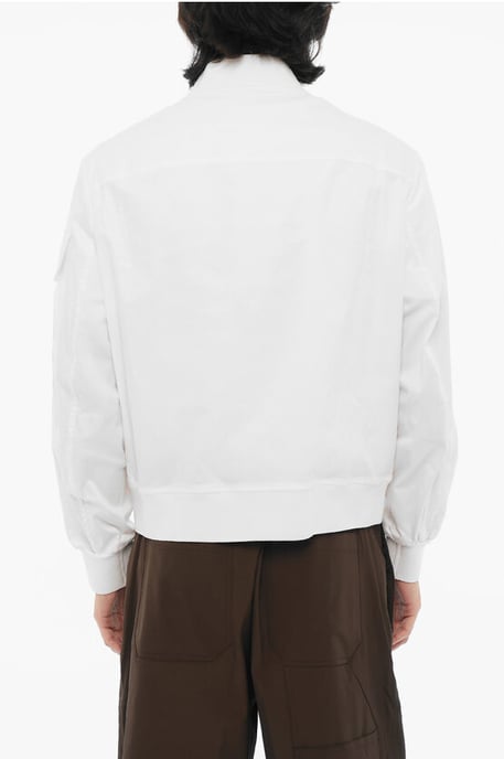Chaqueta bomber ligera, ajustada y con cremallera en blanco - Image 2