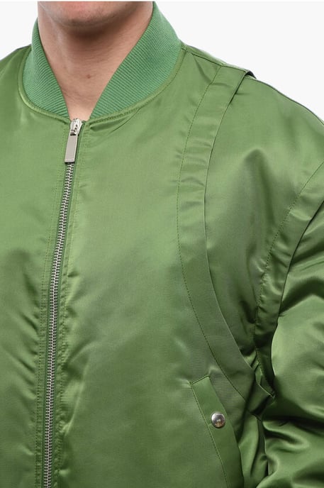 Chaqueta bomber ARROW acolchada con mangas desmontables en verde - Image 3