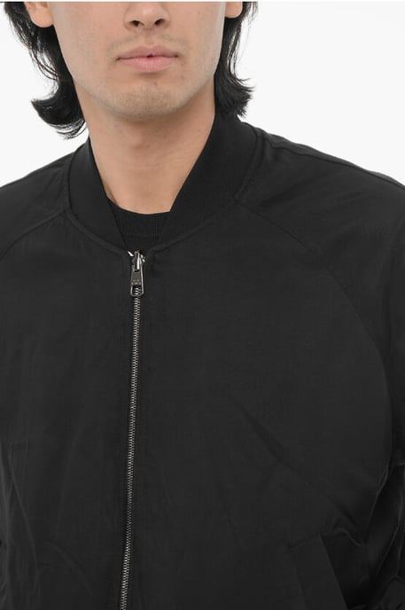 Chaqueta bomber ligera reversible en blanco y negro - Image 3