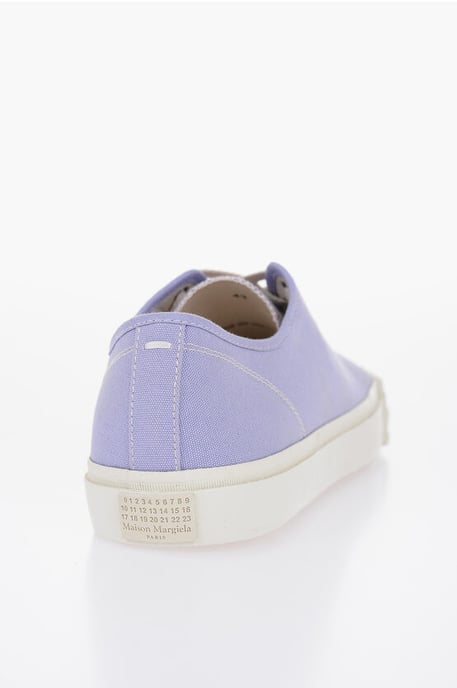Zapatillas Tabi de lona de caña baja en violeta - Image 2