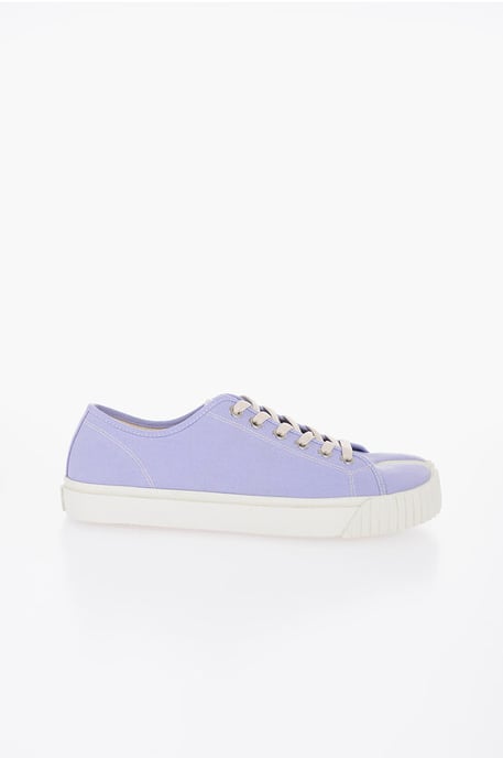 Zapatillas Tabi de lona de caña baja en violeta - Image 3