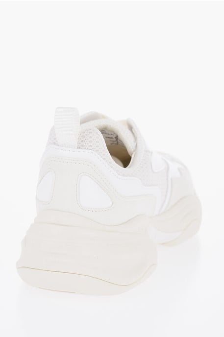 Zapatillas bajas de malla y ante de color liso CROQUIS en blanco - Image 2