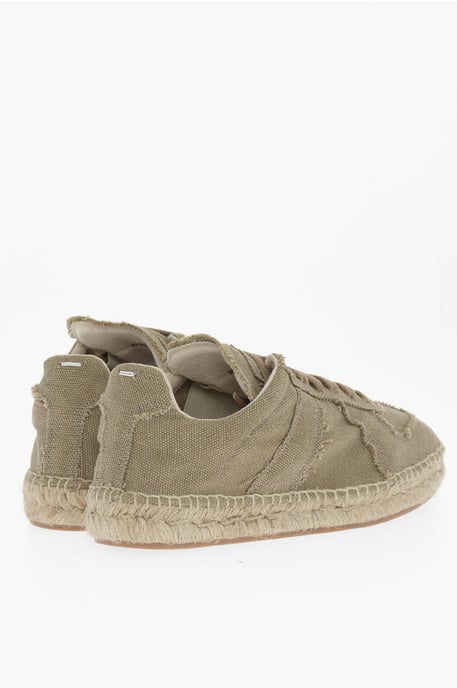Zapatillas bajas de algodón MM22 con suela de yute en verde - Image 2