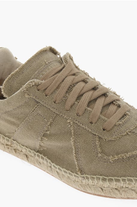 Zapatillas bajas de algodón MM22 con suela de yute en verde - Image 4