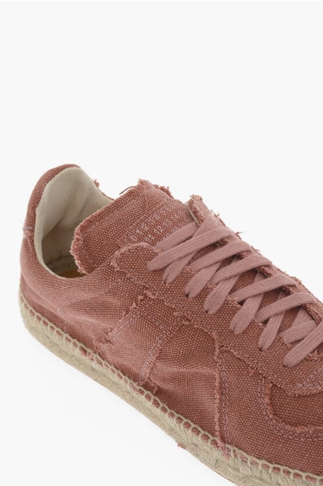 Zapatillas bajas de lona MM22 con detalle de yute en rosa - Image 4
