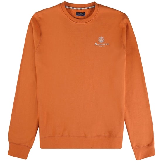 Sudadera naranja con logo pequeño Aquascutum Active - Image 1
