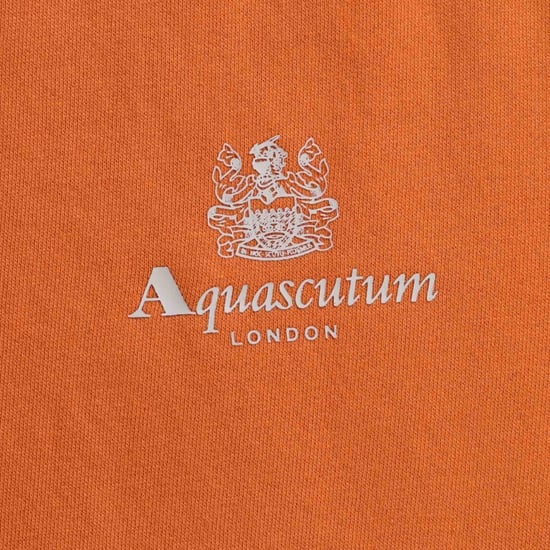 Sudadera naranja con logo pequeño Aquascutum Active - Image 3