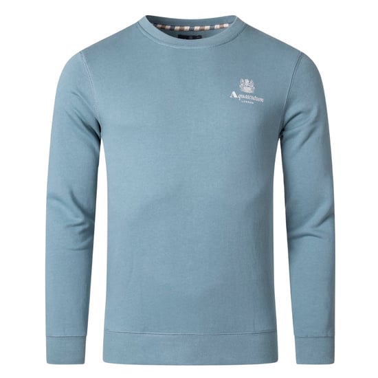 Sudadera azul con logo pequeño Aquascutum Active - Image 1