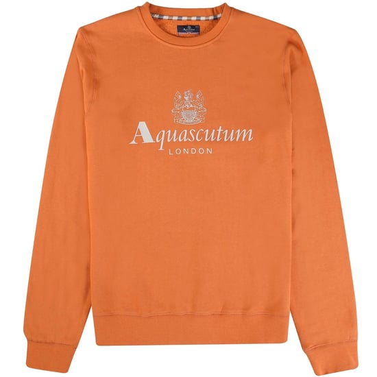 Sudadera naranja con logo grande Aquascutum Active - Image 1