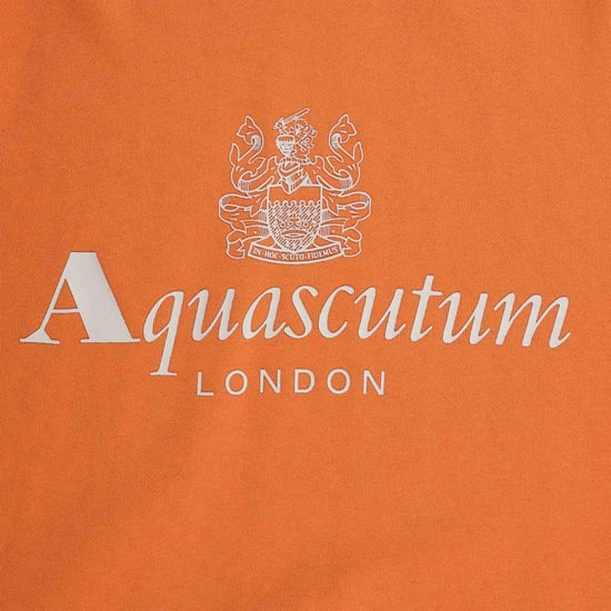 Sudadera naranja con logo grande Aquascutum Active - Image 2