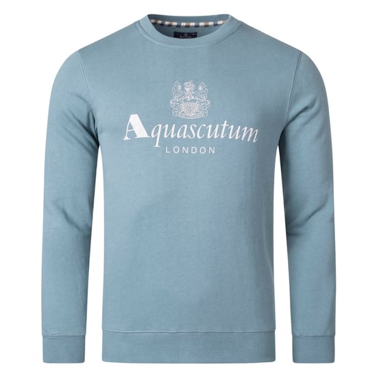 Sudadera azul con logo grande Aquascutum Active - Image 1