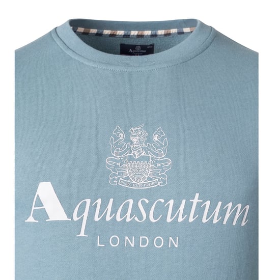 Sudadera azul con logo grande Aquascutum Active - Image 3