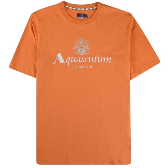 Camiseta naranja con logo grande Aquascutum Active - Image 1