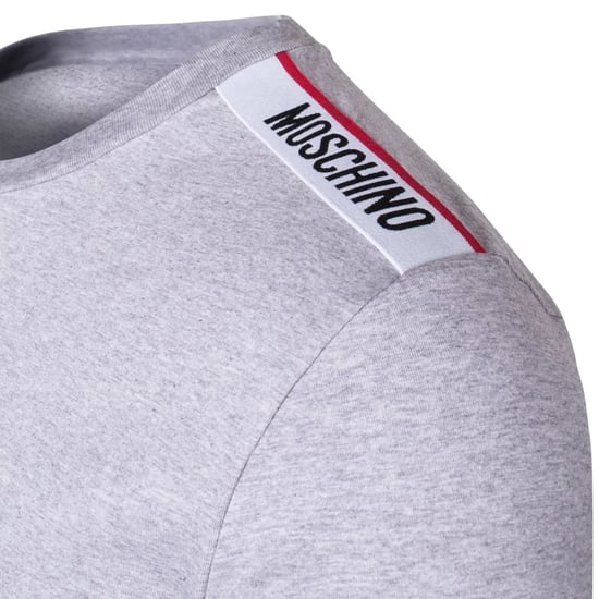 Camiseta gris con hombros encintados de Moschino - Image 3