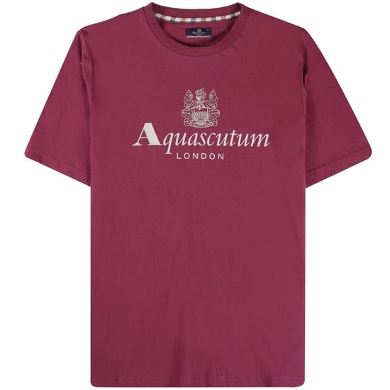 Camiseta Aquascutum Active con logo grande burdeos - Image 1