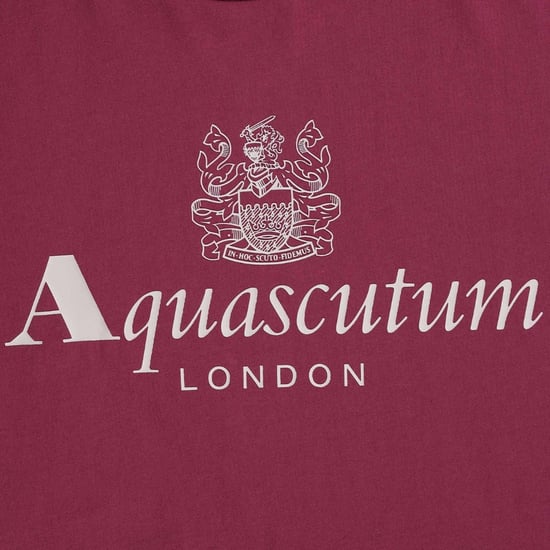 Camiseta Aquascutum Active con logo grande burdeos - Image 3