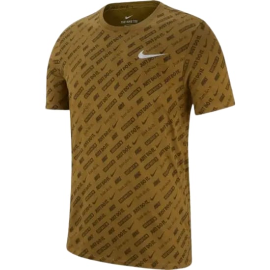 Camiseta Nike Dri-Fit verde caqui con logotipo integral - Image 1