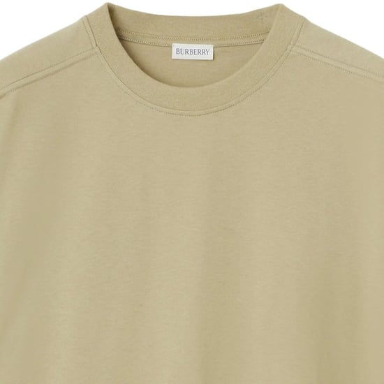 Camiseta extragrande de cuello redondo en beige neutro de Burberry - Image 2