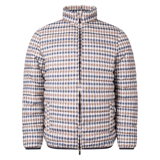 Chaqueta de cuadros beige Aquascutum Active 100GR con cuello alto - Image 1