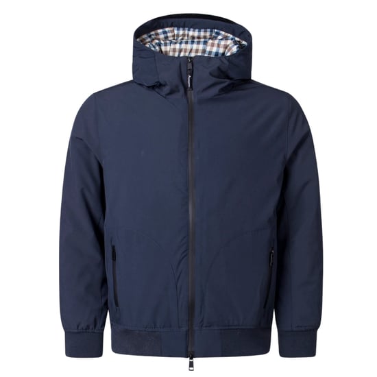 Chaqueta Aquascutum Active Plain con capucha azul marino - Image 1