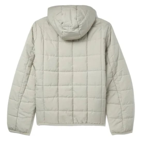 Chaqueta aislante Fred Perry con detalle de cuadrícula en blanco ostra claro - Image 2