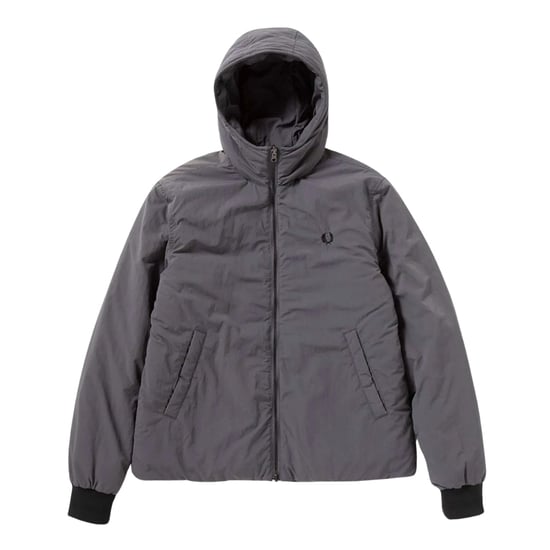 Chaqueta parka negra con forro y cremallera 2 en 1 de Fred Perry - Image 4