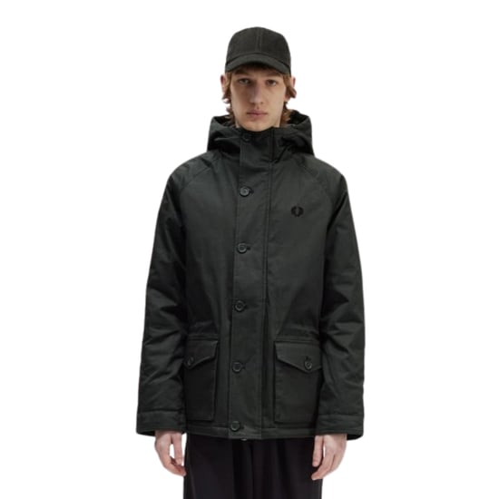 Chaqueta parka corta Fred Perry Snorkel verde noche - Image 3