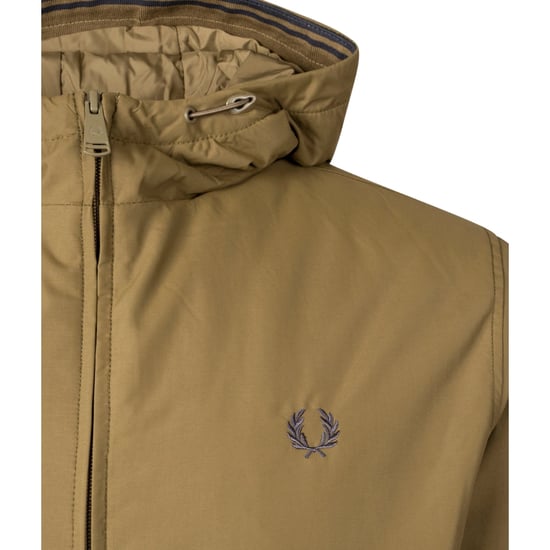 Chaqueta Brentham acolchada con capucha en marrón piedra sombreado de Fred Perry - Image 3