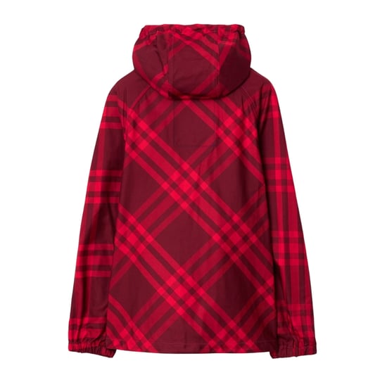 Chaqueta con capucha de nailon a cuadros de Burberry Chaqueta a cuadros rojos - Image 2