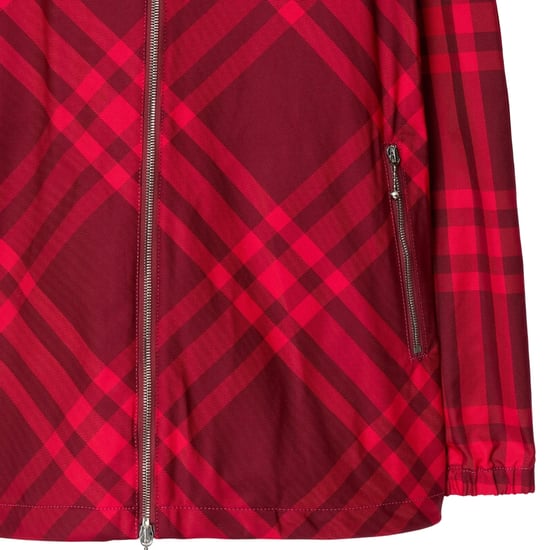 Chaqueta con capucha de nailon a cuadros de Burberry Chaqueta a cuadros rojos - Image 3