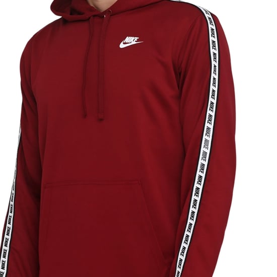Sudadera con capucha roja con mangas selladas de Nike - Image 3
