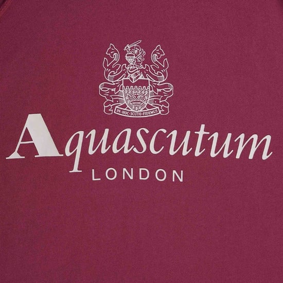 Sudadera con capucha Aquascutum Active con logo grande en color burdeos - Image 3