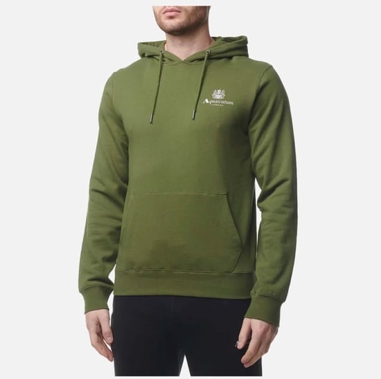 Sudadera con capucha verde con logo grande Aquascutum Active - Image 3