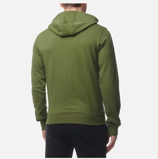 Sudadera con capucha verde con logo grande Aquascutum Active - Image 4