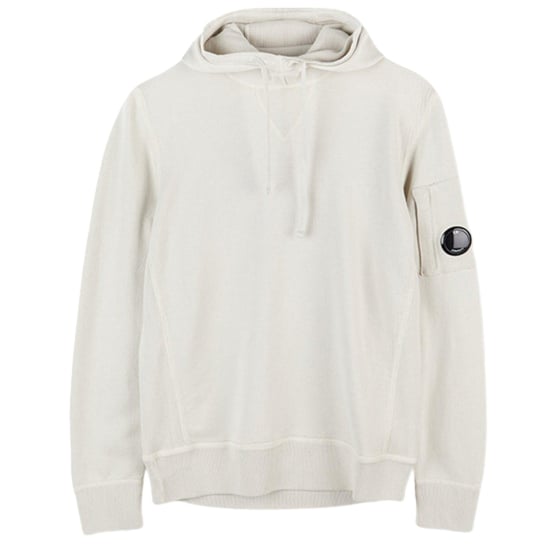 Sudadera con capucha beige Lens Arm de CP Company para hombre - Image 1