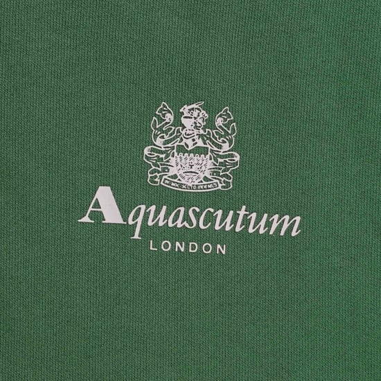Sudadera con capucha verde Aquascutum Active con logotipo pequeño - Image 3