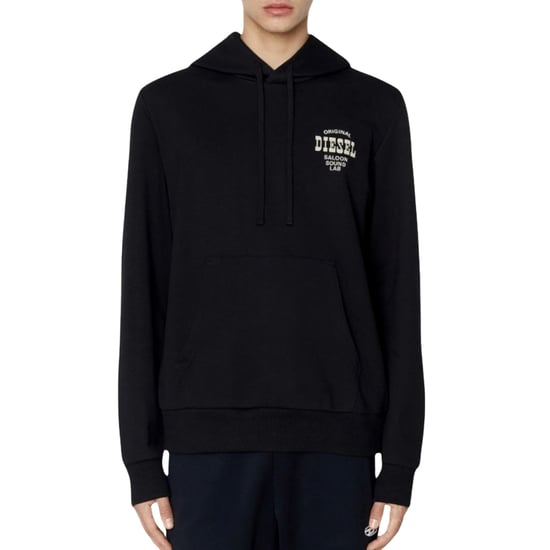Sudadera negra con capucha y logotipo de Diesel Saloon - Image 1