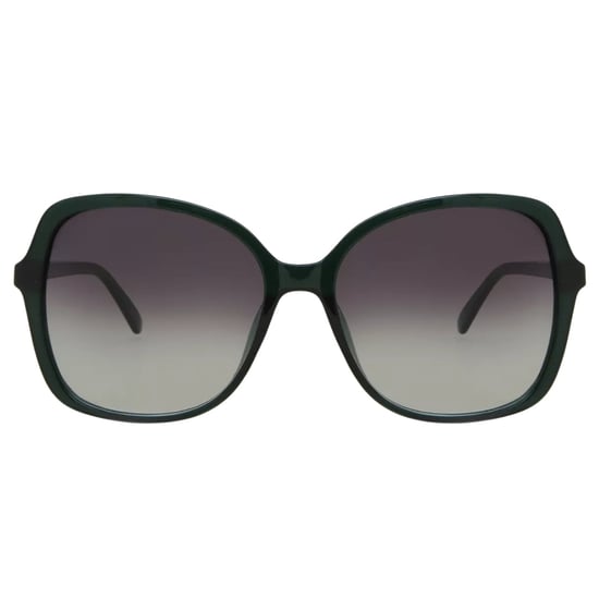 Gafas de sol Calvin Klein con montura esmeralda lechosa y lentes degradadas en gris - Image 1