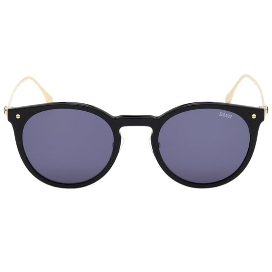 Gafas de sol BMW con montura negra brillante y lentes azules - Image 1