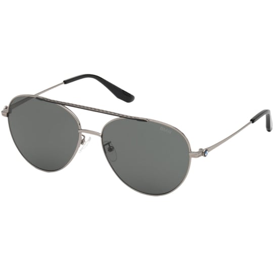 Gafas de sol BMW con montura de rutenio brillante y lentes polarizadas ahumadas - Image 1