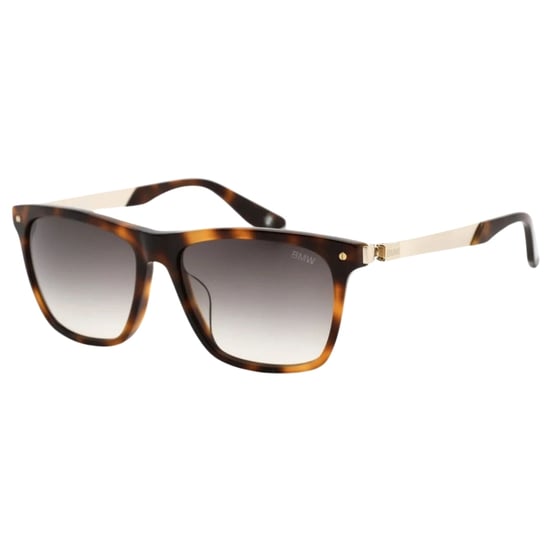 Gafas de sol BMW Blonde Havana con montura y lentes ahumadas degradadas - Image 2