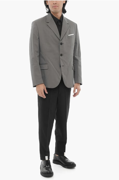 Blazer de 2 botones con solapa, aberturas laterales y muesca en gris - Image 4