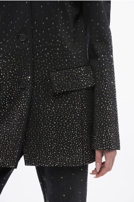 Blazer BLING de 3 botones con pedrería degradada en negro - Image 3